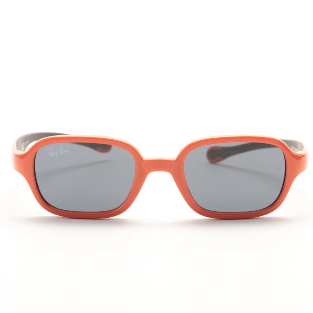 Ray-Ban Jr. RJ9074S Orange Rectangular Sunglasses with Soft Drawstring Case